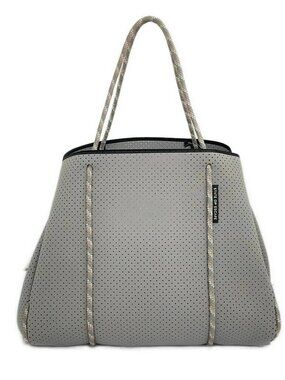 STATE OF ESCAPE Light gray Neoprene Sailing Rope Tote Bag